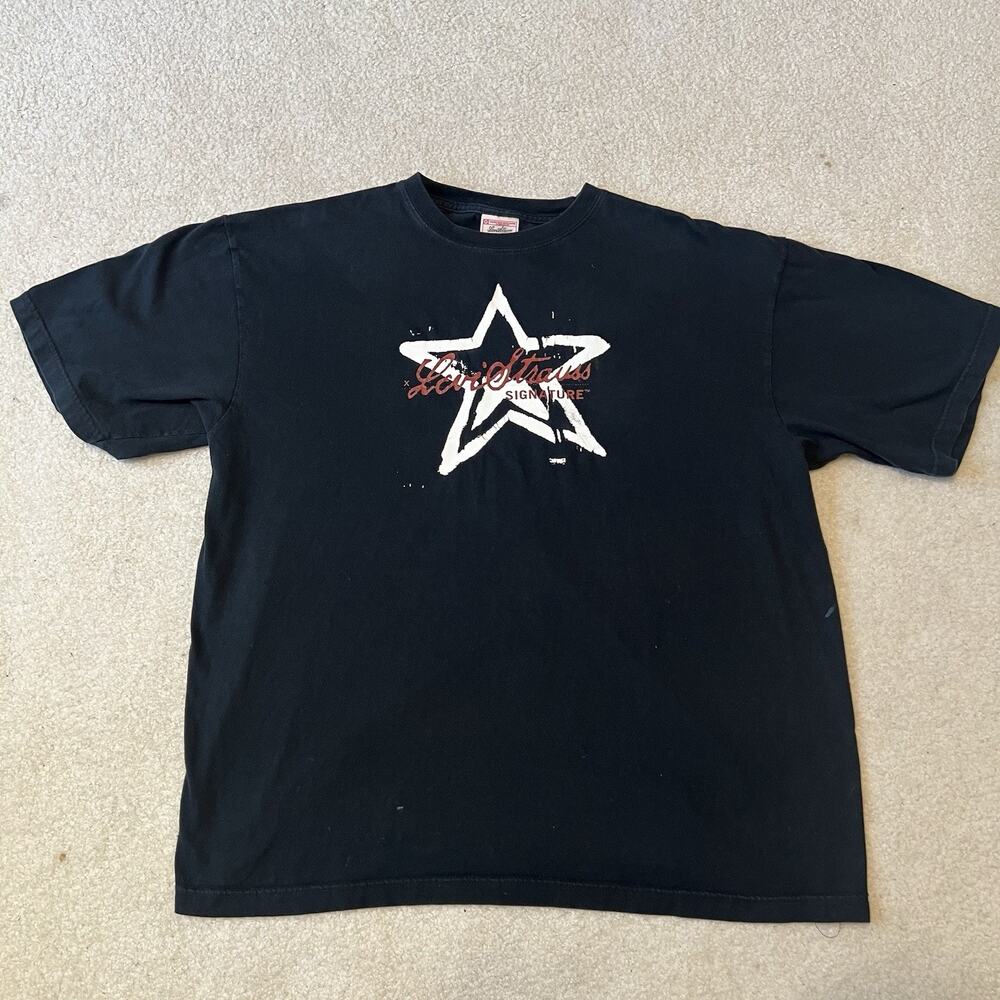 Vintage Levi Strauss Signature T Shirt Black XL Star Logo Graphic Y2K USA